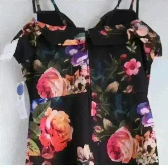 NWT PREMIER AMOUR OFF THE SHOULDER DRESS FLORAL SIZE 8 Fall floral - Picture 8 of 14